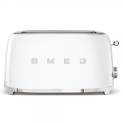 Тостер SMEG 50's Style, TSF02WHEU, 4 филии, 1500 W, Бял