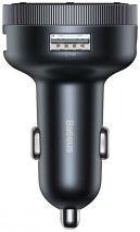 Зарядно устройство за кола BASEUS CCLH-01 2-PORT CAR CHARGER + TRANSMITER FM BLACK