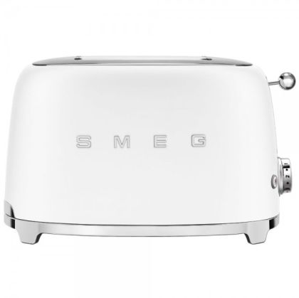 Тостер SMEG 50's Style, TSF01WHMEU, 2 филии, 950 W, Бял мат