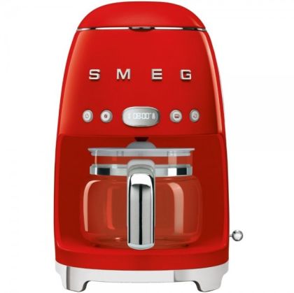 Филтърна кафемашина SMEG 50's Style, DCF02RDEU, 1050 W, Червен