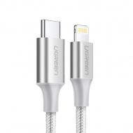 Кабел Ugreen MFI USB Type-C to Lightning 1m Silver