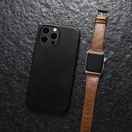 Калъф iCarer Leather Oil Wax iPhone 13 Pro Max Black