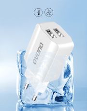 Зарядно устройство Dudao 2x USB 12W White